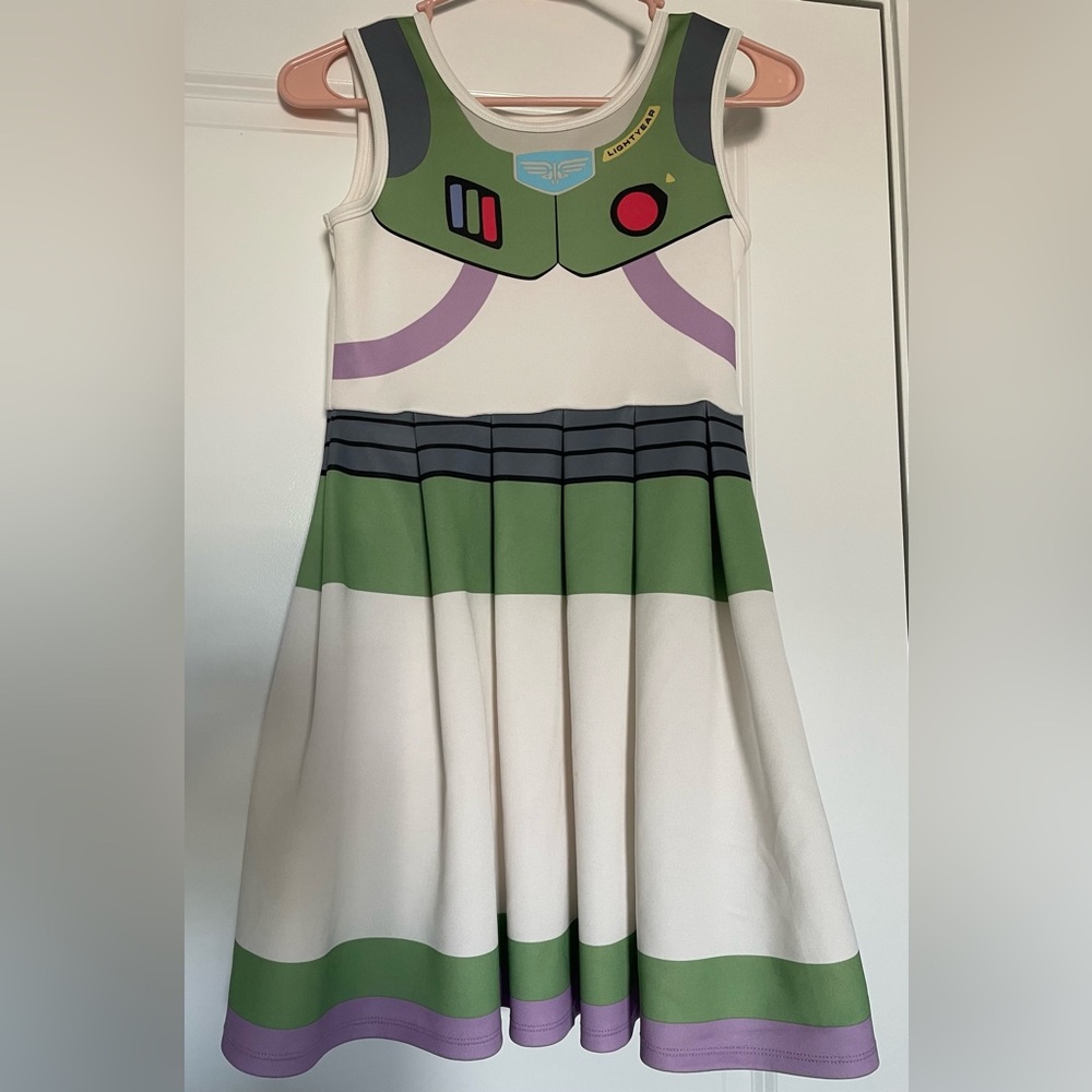 Disney Buzz Light Year Girls Dress L 10-12 Sleeveless Costume Halloween Party